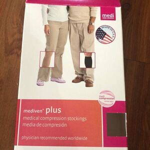 NEW Mediven plus Compression stocking Open toe beige plus waist￼ Size 30 to 40 s